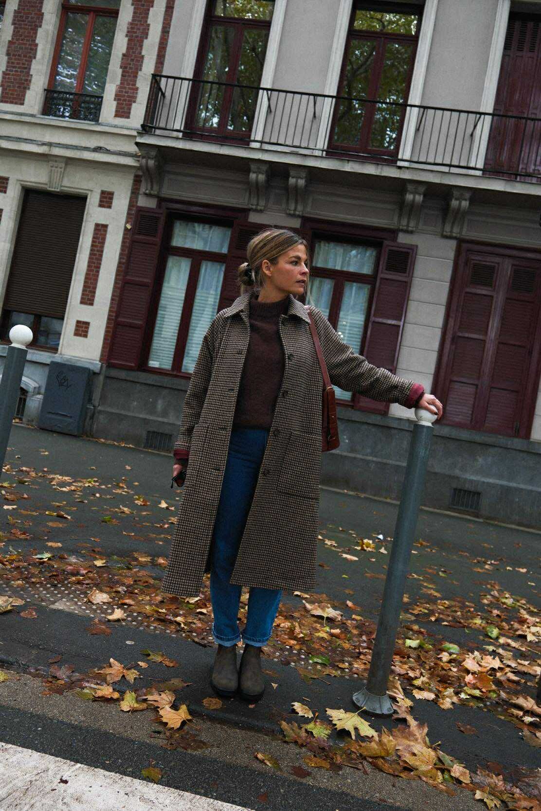 ANDREA houndstooth coat
