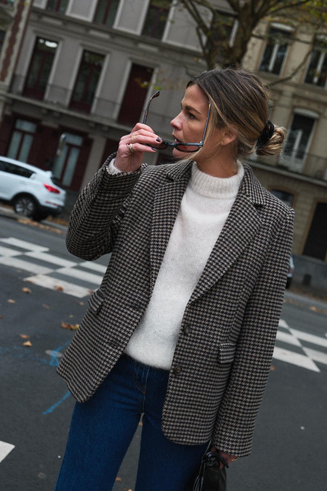 GUSTAVE houndstooth blazer