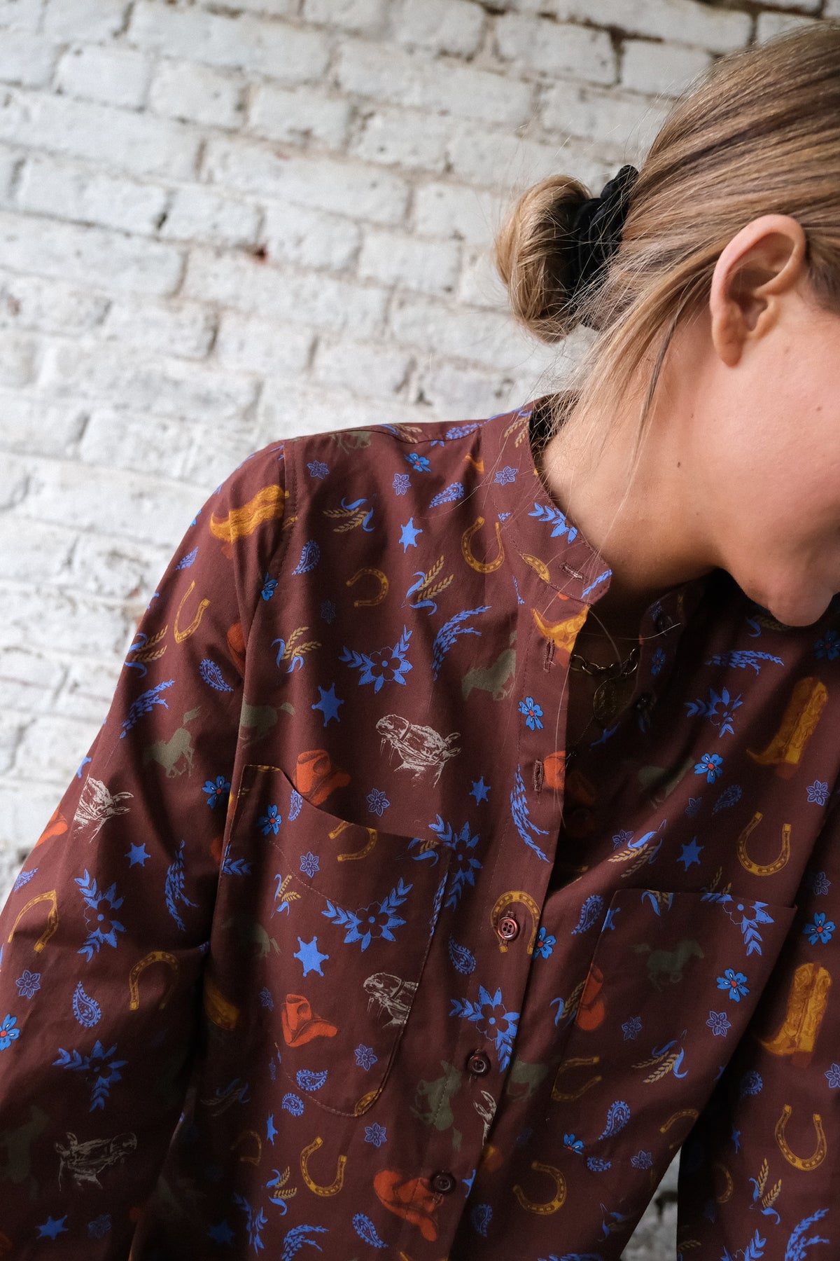 MARIA brown cowboy shirt