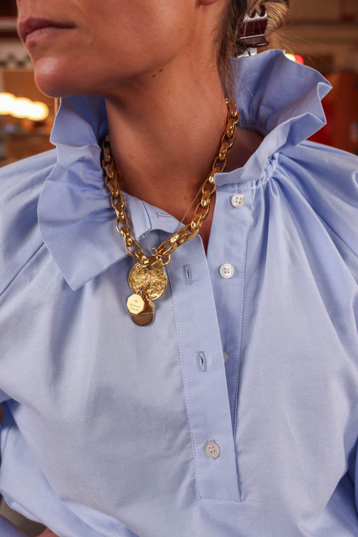 ISAURE sky blue blouse