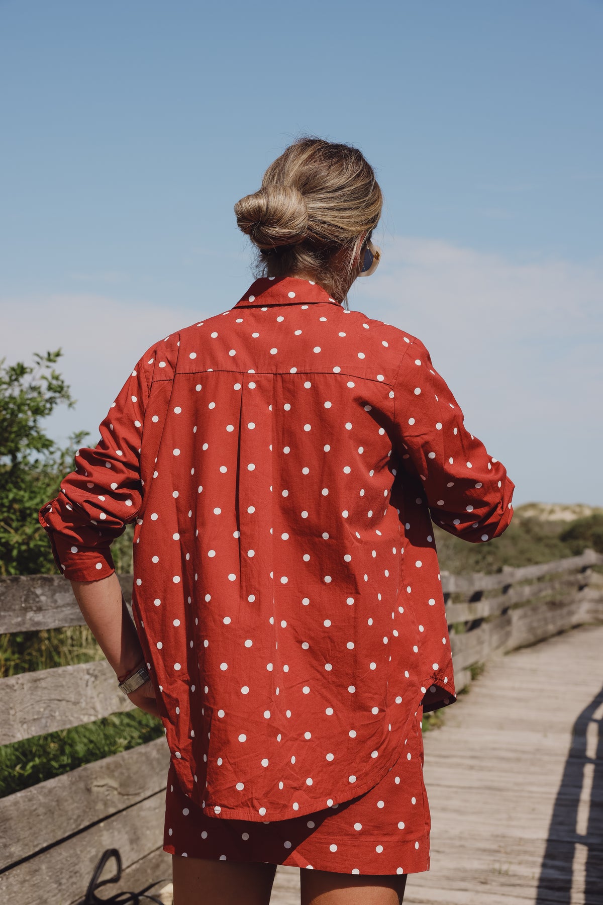 Chemise VALENTINE pois brique
