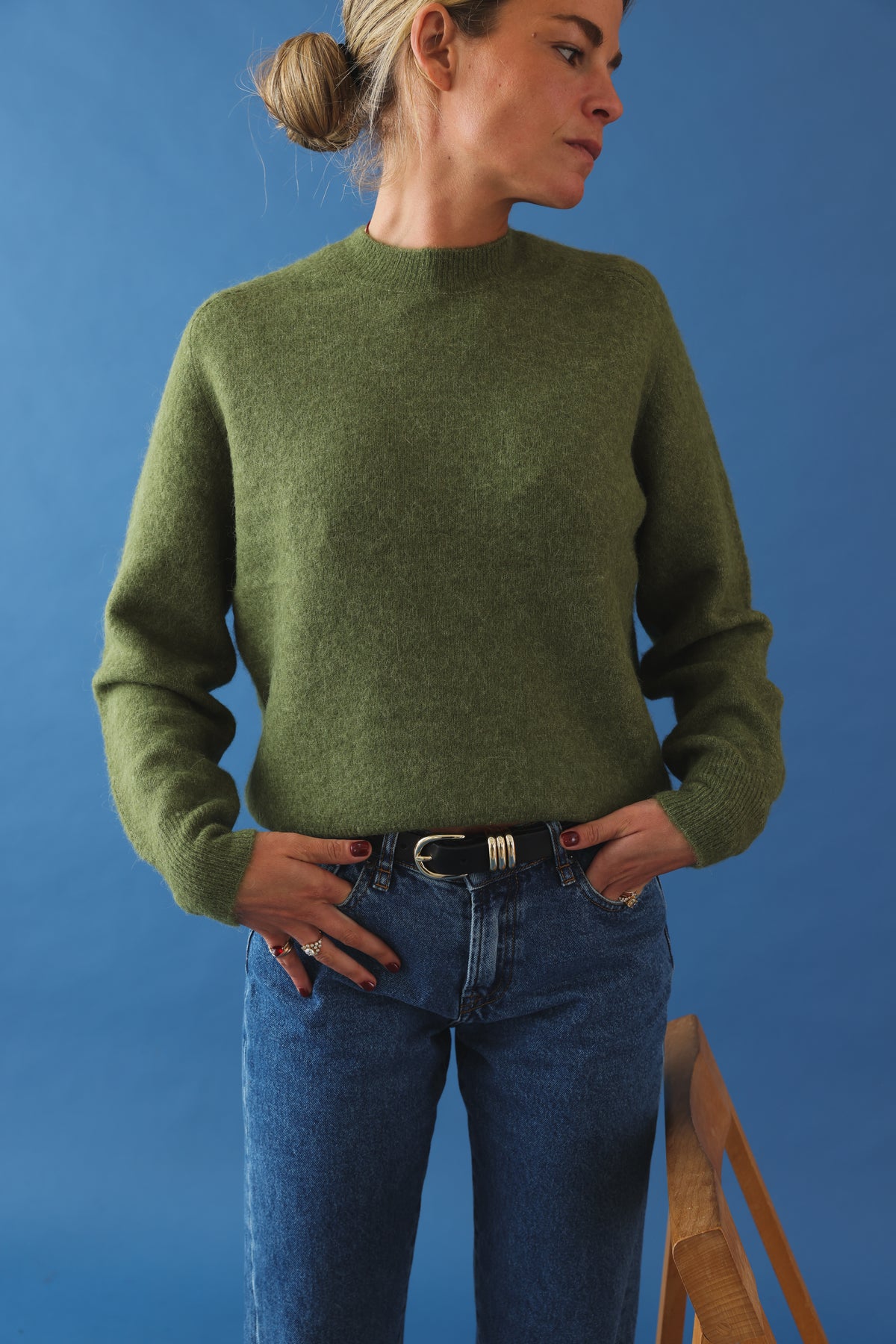 Mahary moss green pull