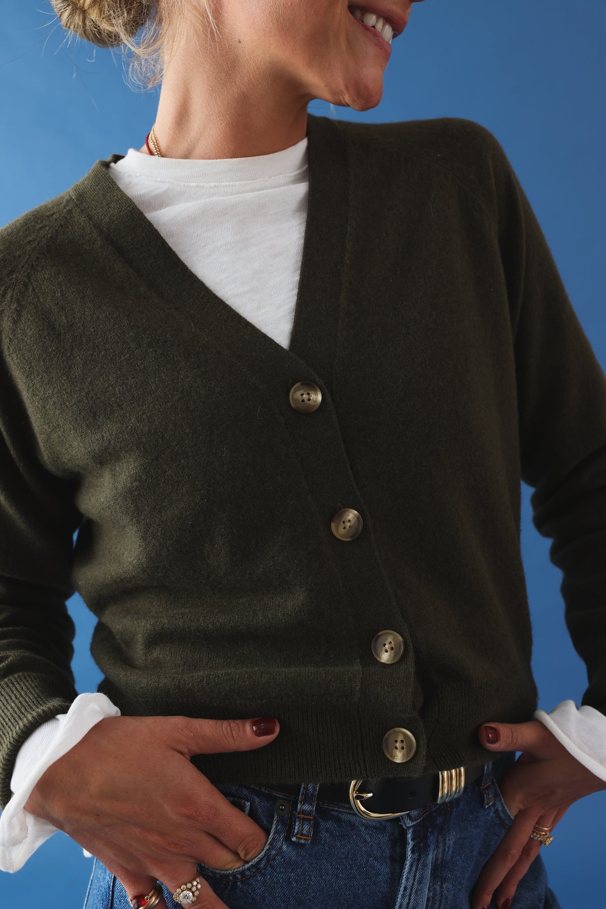 Cardigan Moran kaki