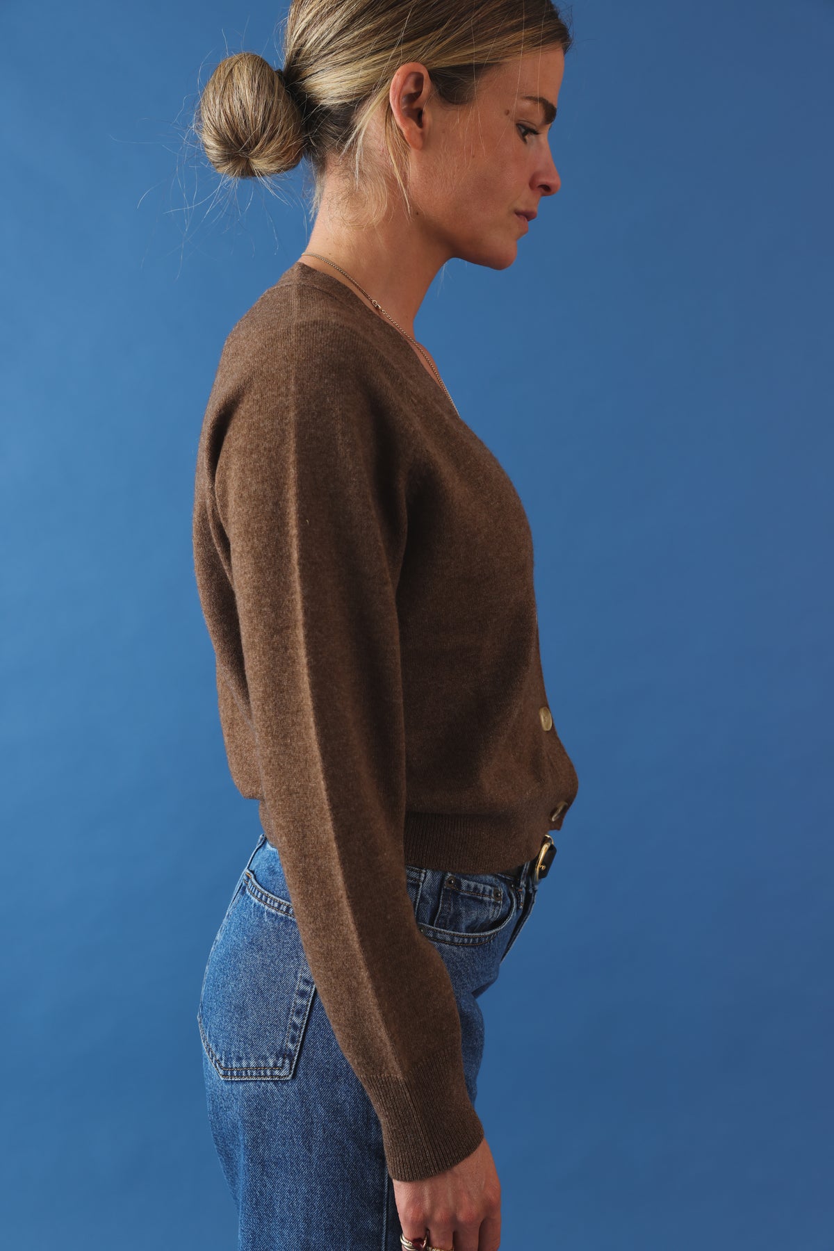 Cardigan Moran cognac