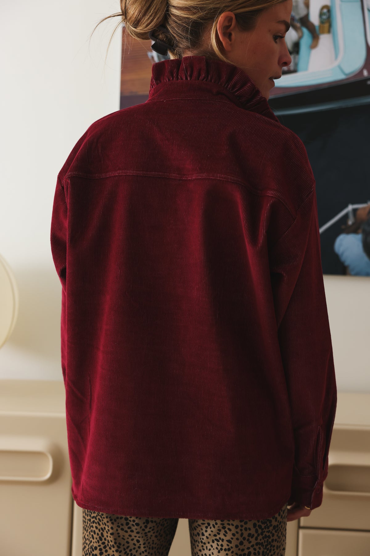 Surchemise LOU velours bordeaux