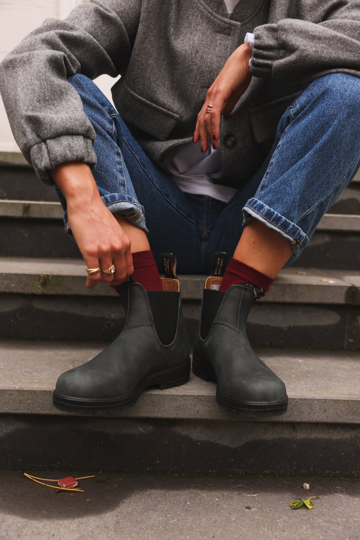 Blundstone Rustic Black Leather Boots