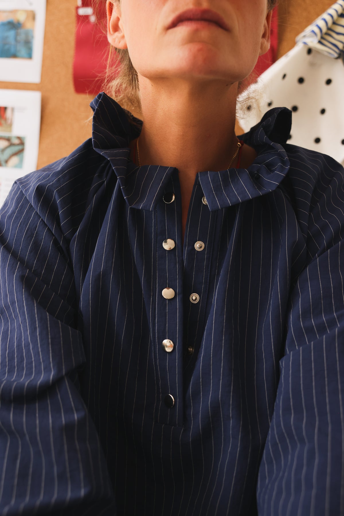 Blouse ISAURE rayure marine
