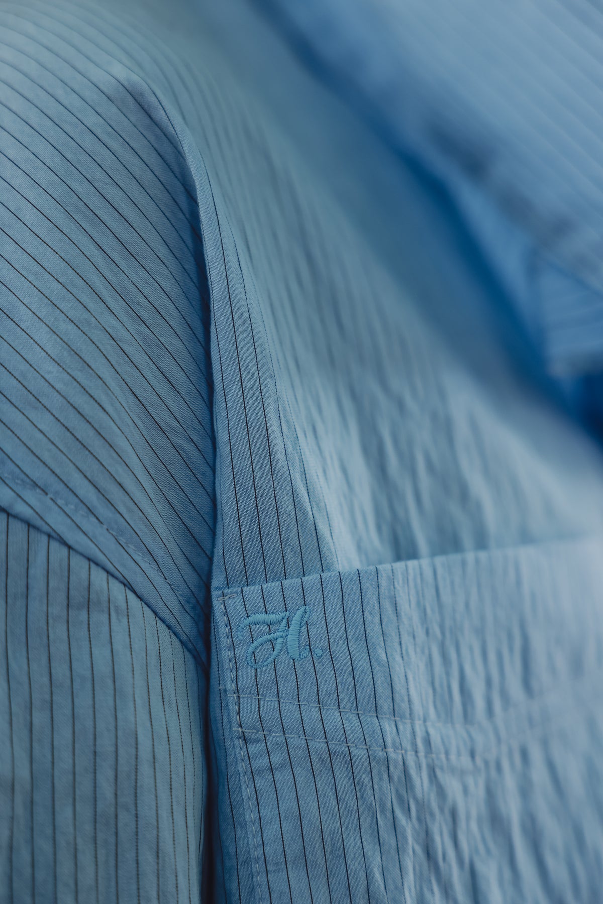 Chemise asymétrique SOPHIE rayure bleu