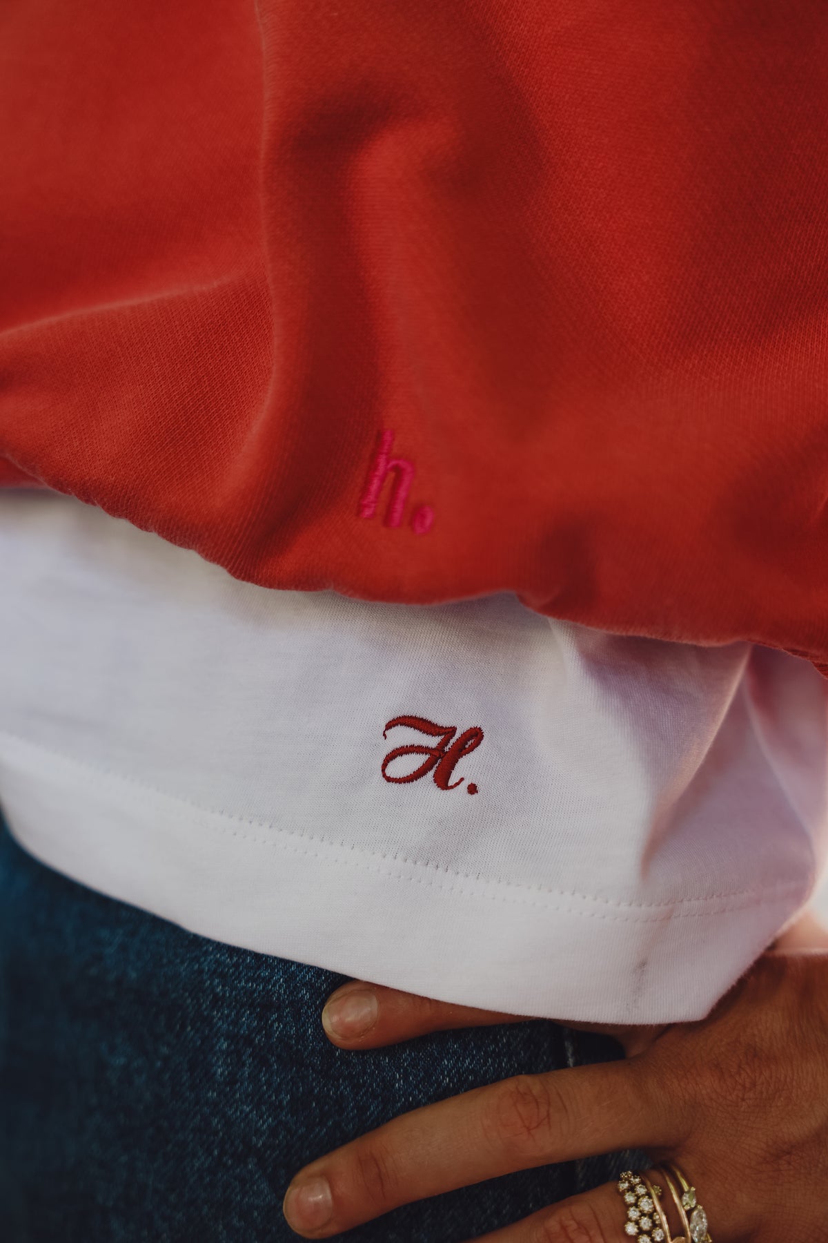 Sweat JOSEPH rouge délavé