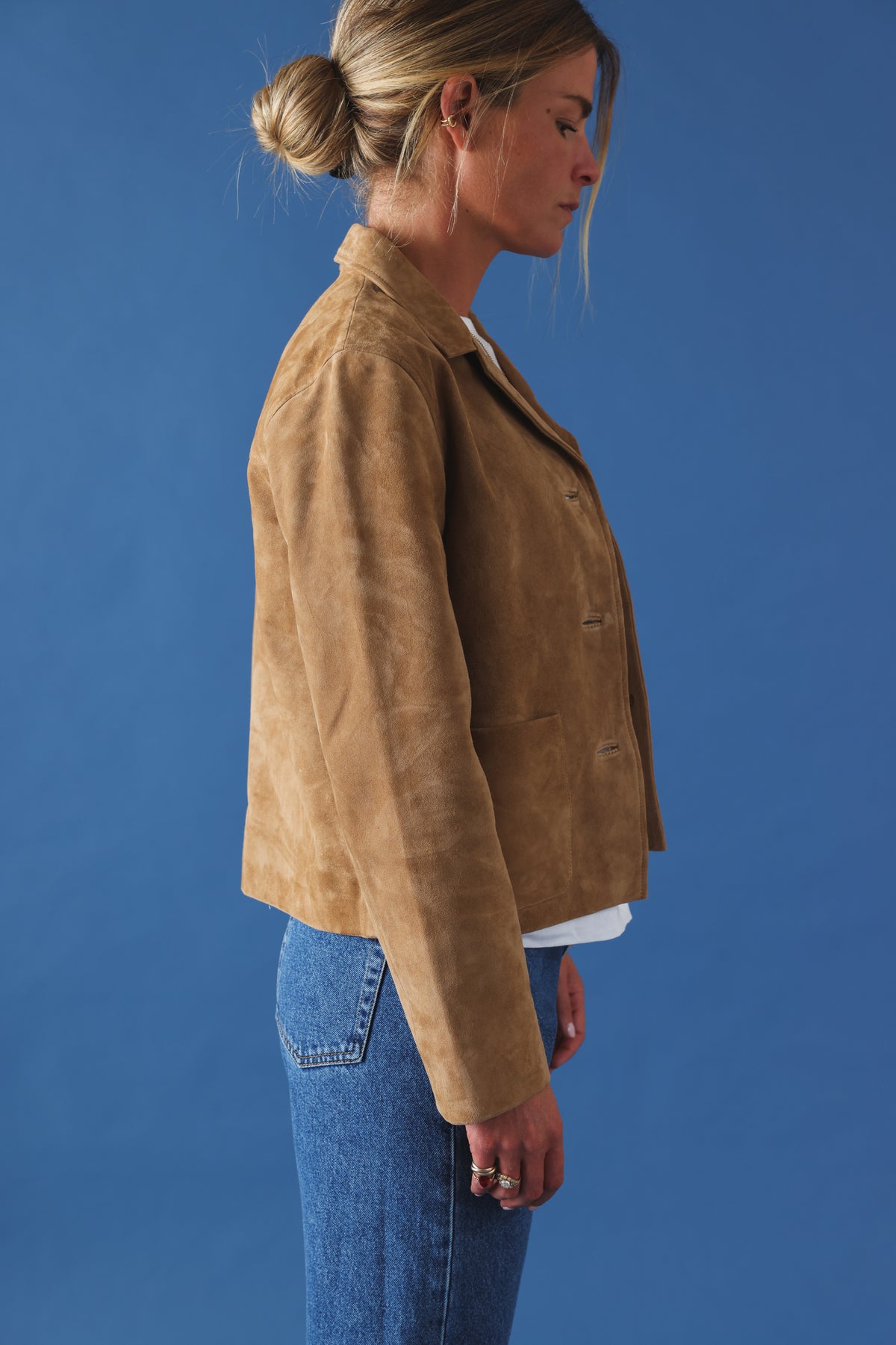 Veste Alix daim camel