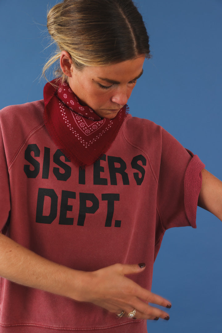 Sweat manche courte "sisters dept" bordeaux