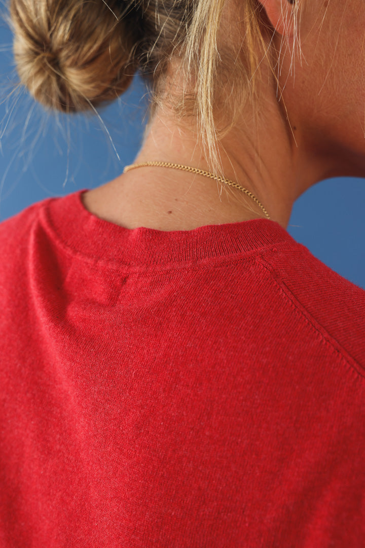 Pull Oscar maille fine rouge