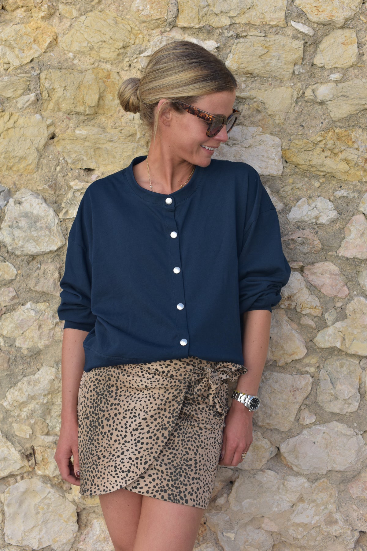 GEORGES navy cardigan