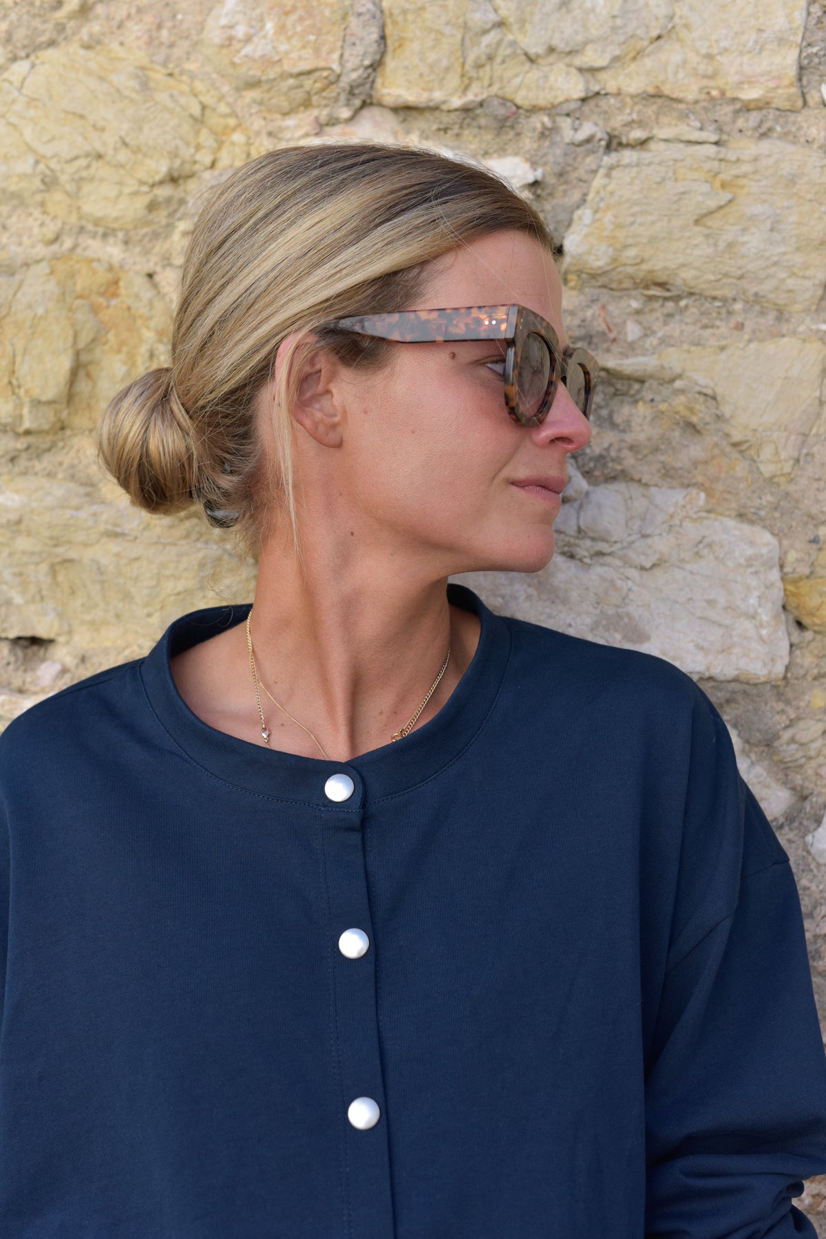 GEORGES navy cardigan