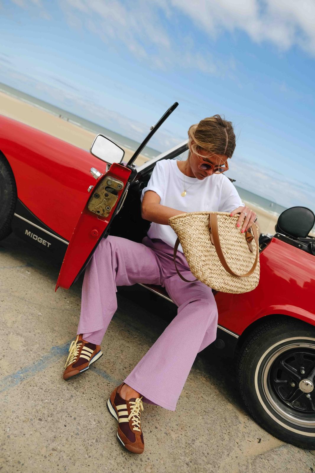 ARTHUR parma/pink gingham trousers
