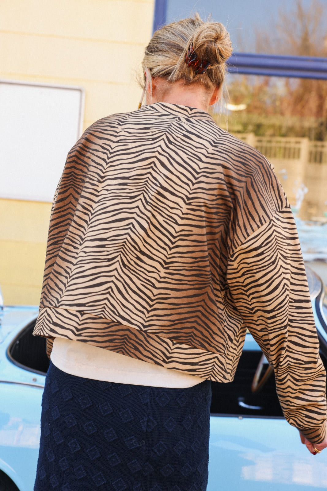 GEORGES tiger print cardigan