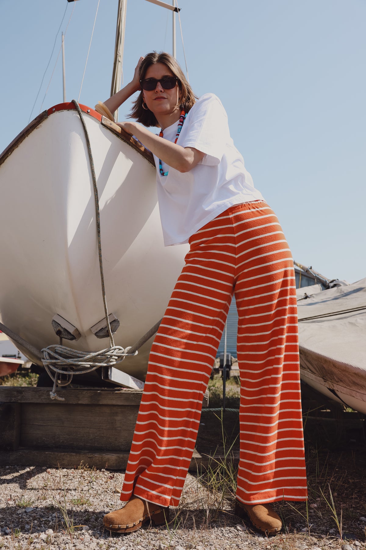 Pantalon MARCUS éponge orange