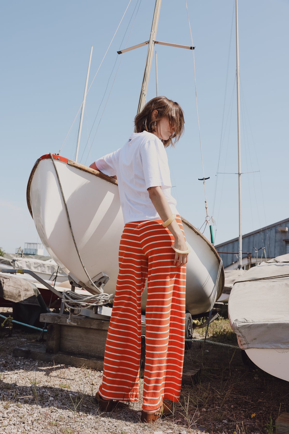 Pantalon MARCUS éponge orange