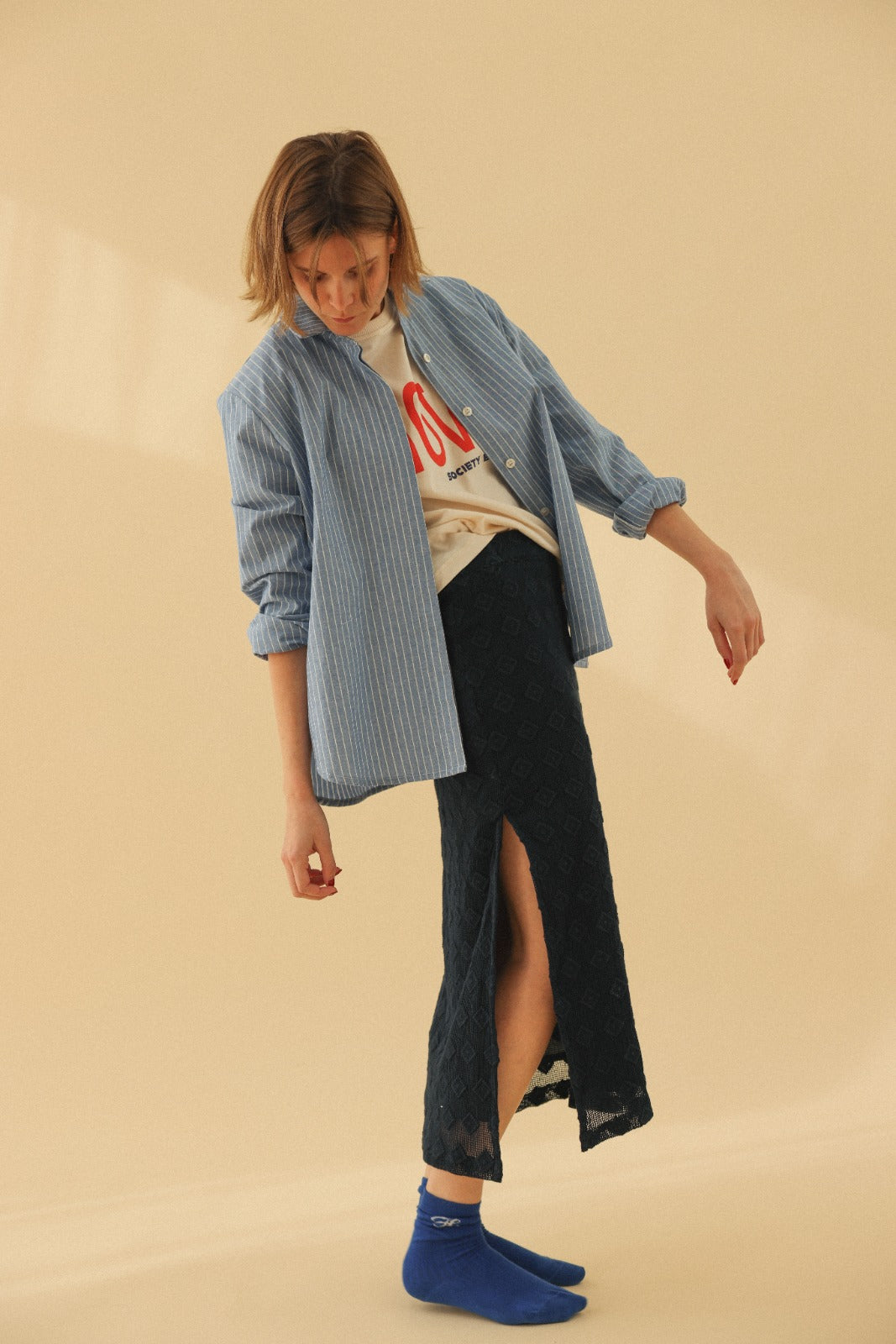 ARGENTINE blue stripe shirt