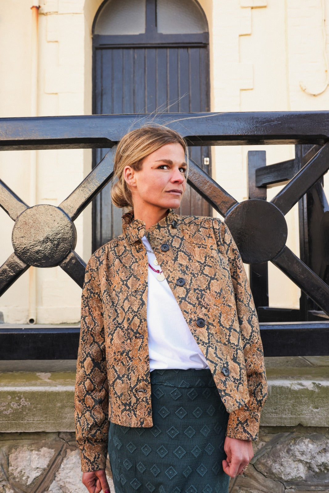 ANNE python print overshirt
