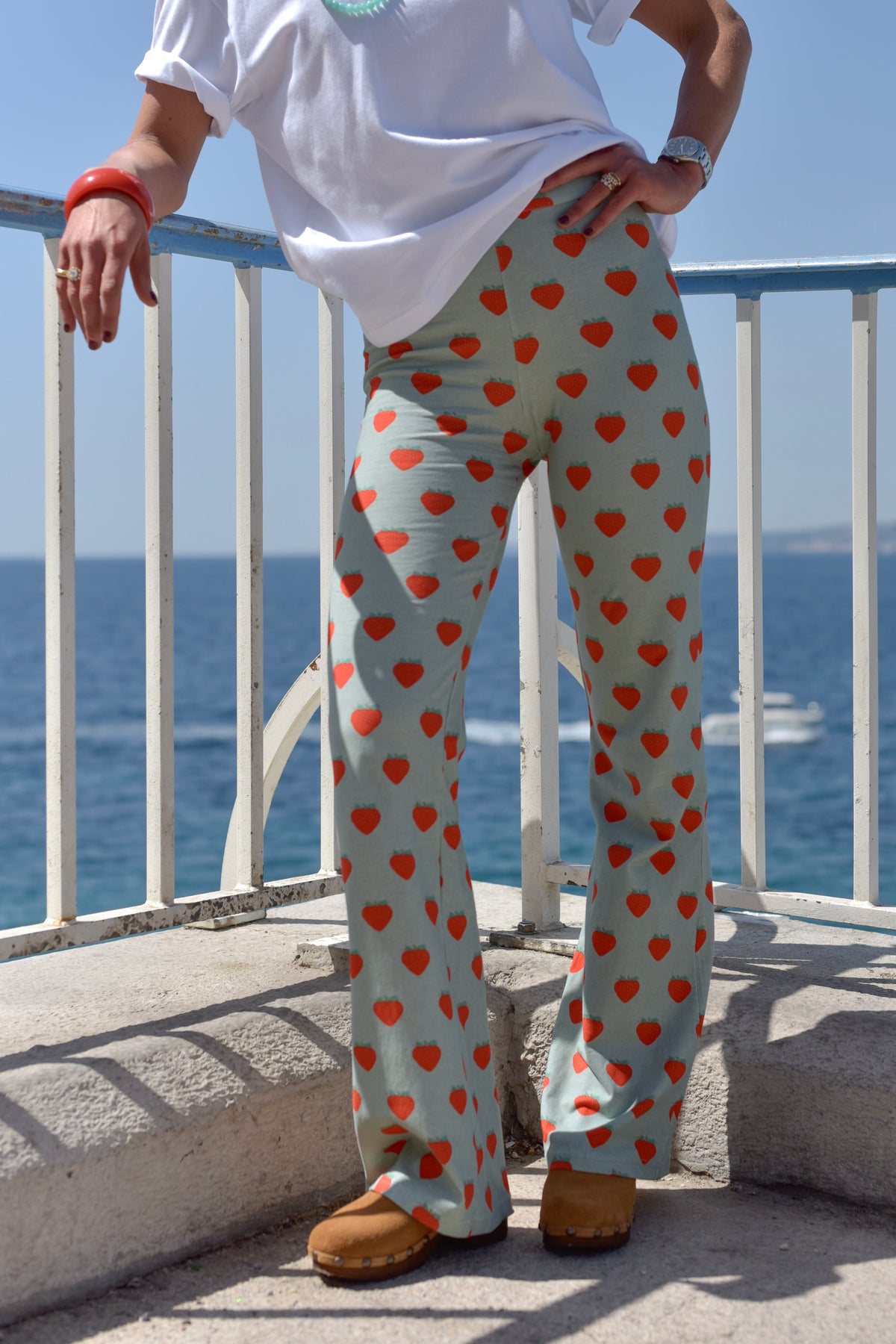 ERIKA strawberry aqua trousers