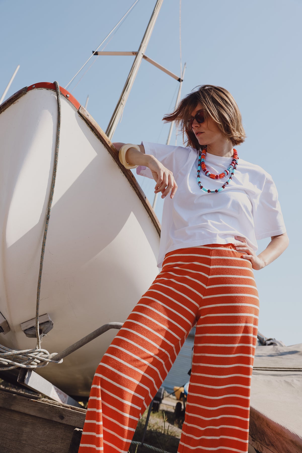 Pantalon MARCUS éponge orange