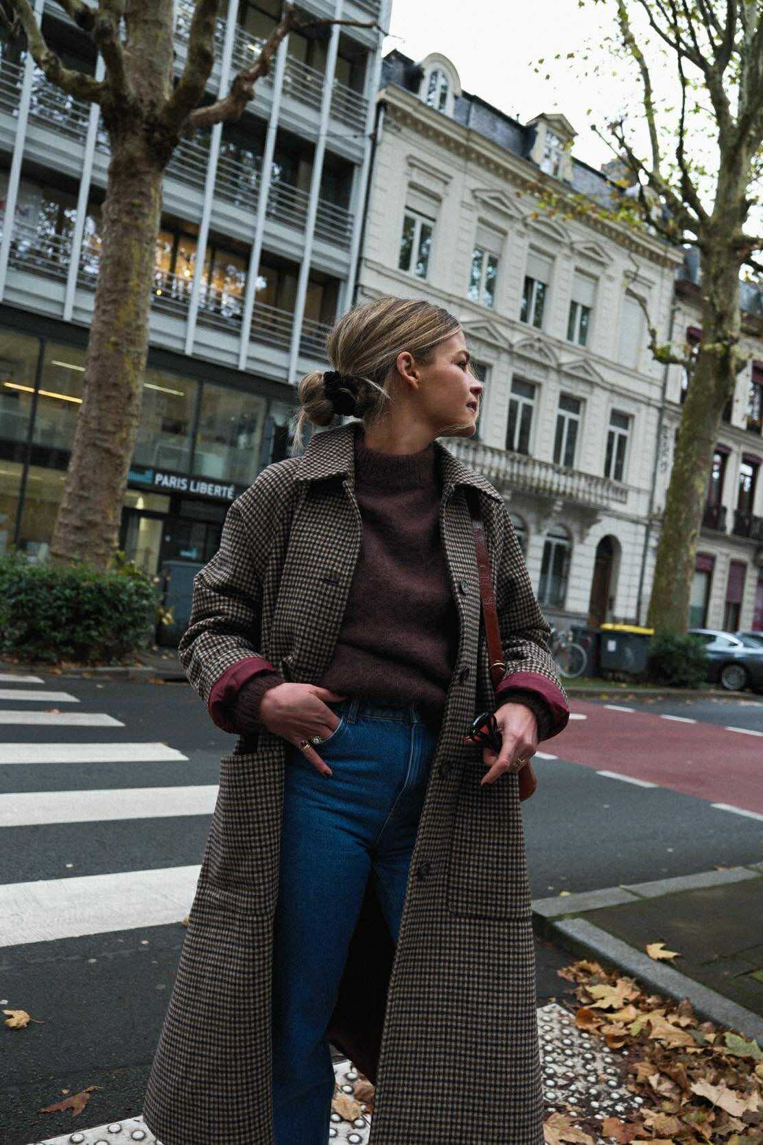 ANDREA houndstooth coat