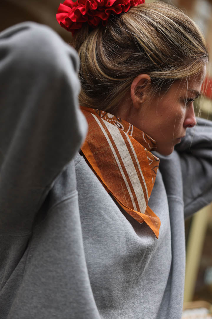 TOM orange print scarf
