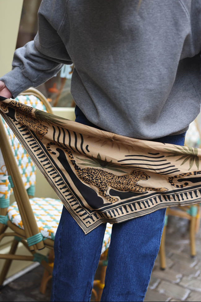 GEORGIA beige print scarf