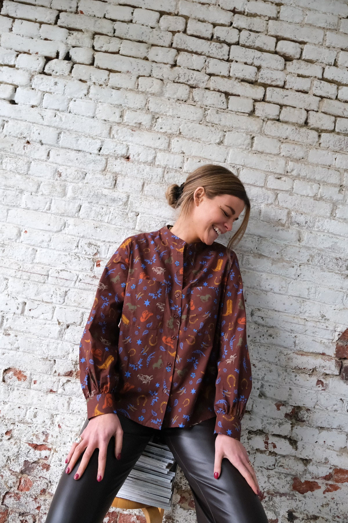 MARIA brown cowboy shirt