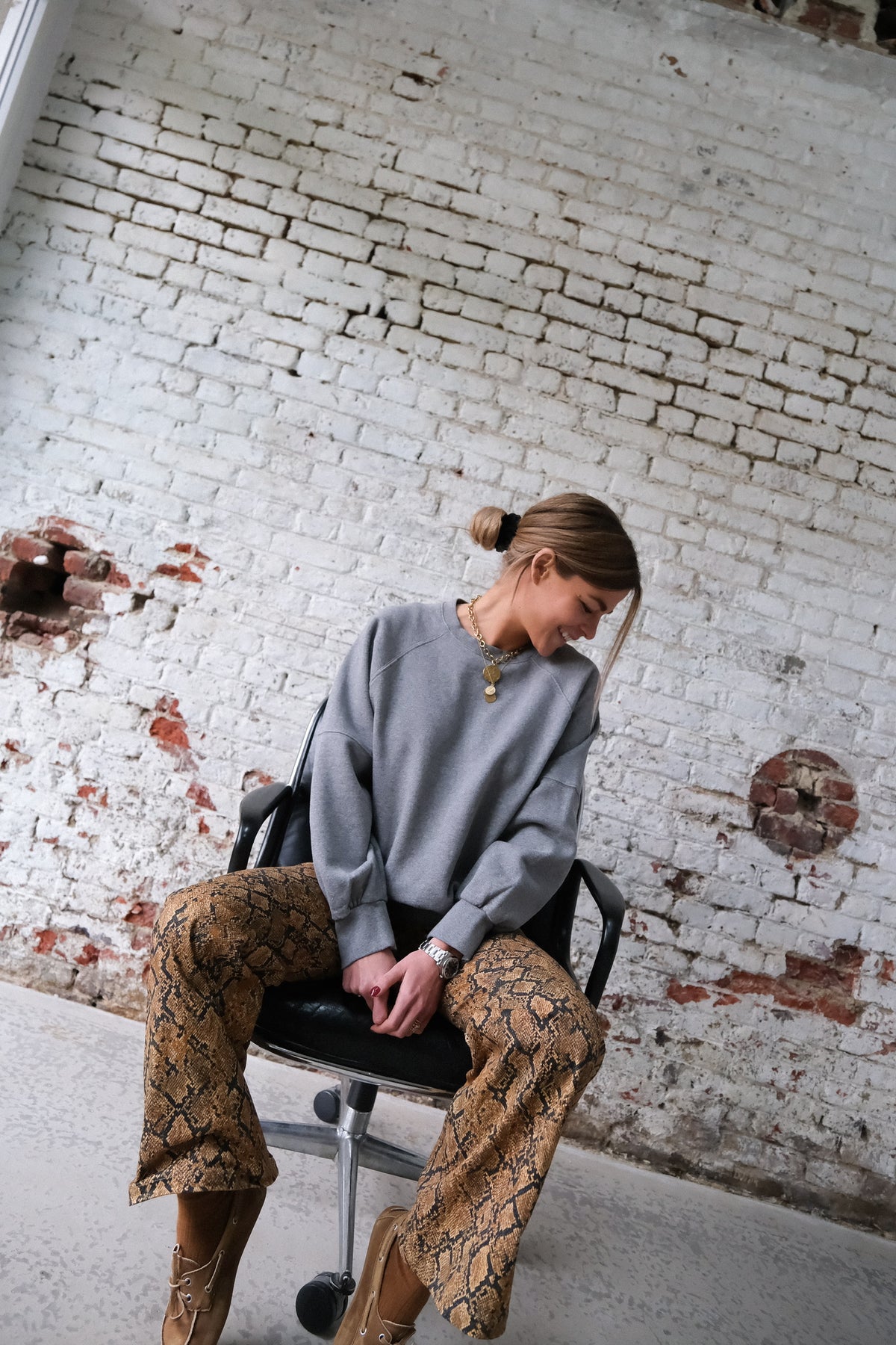 VICTOR python print trousers