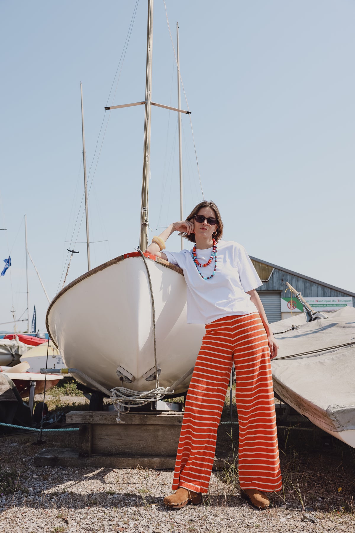 Pantalon MARCUS éponge orange