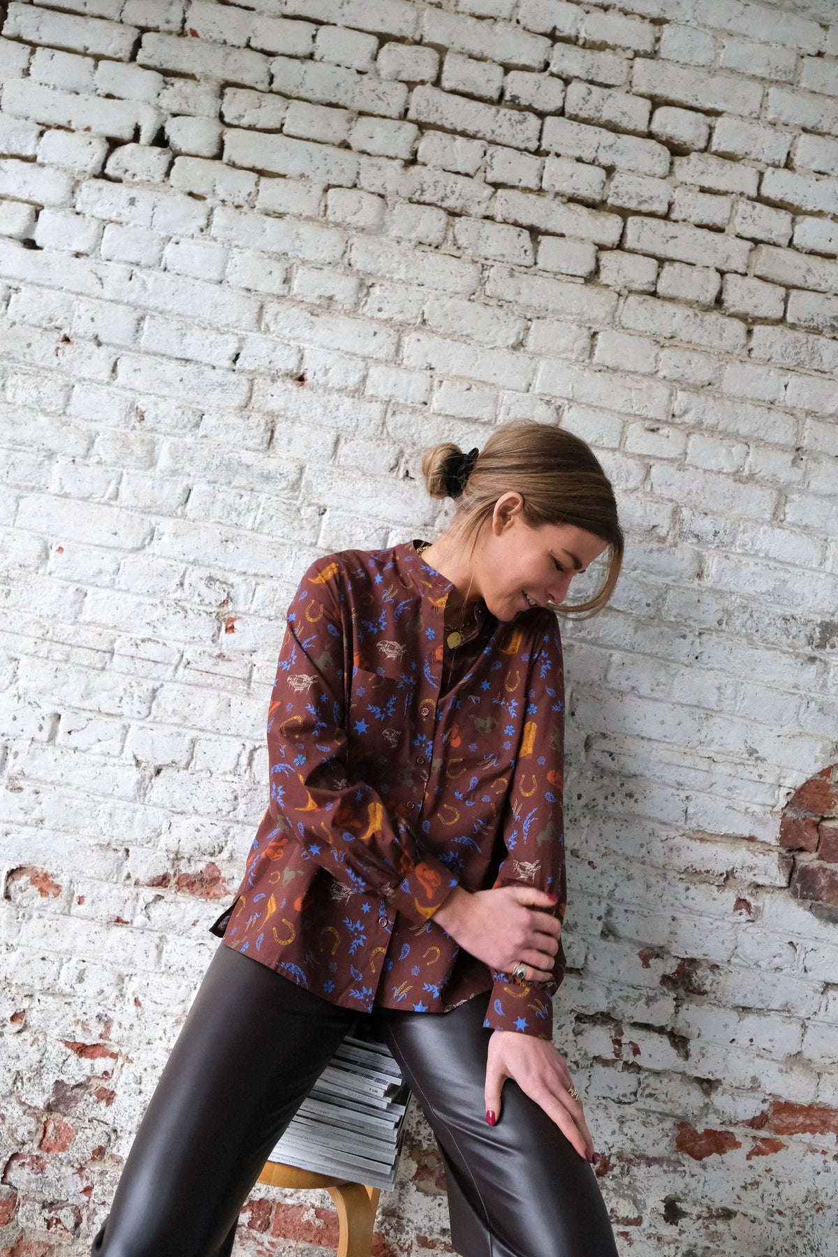 MARIA brown cowboy shirt