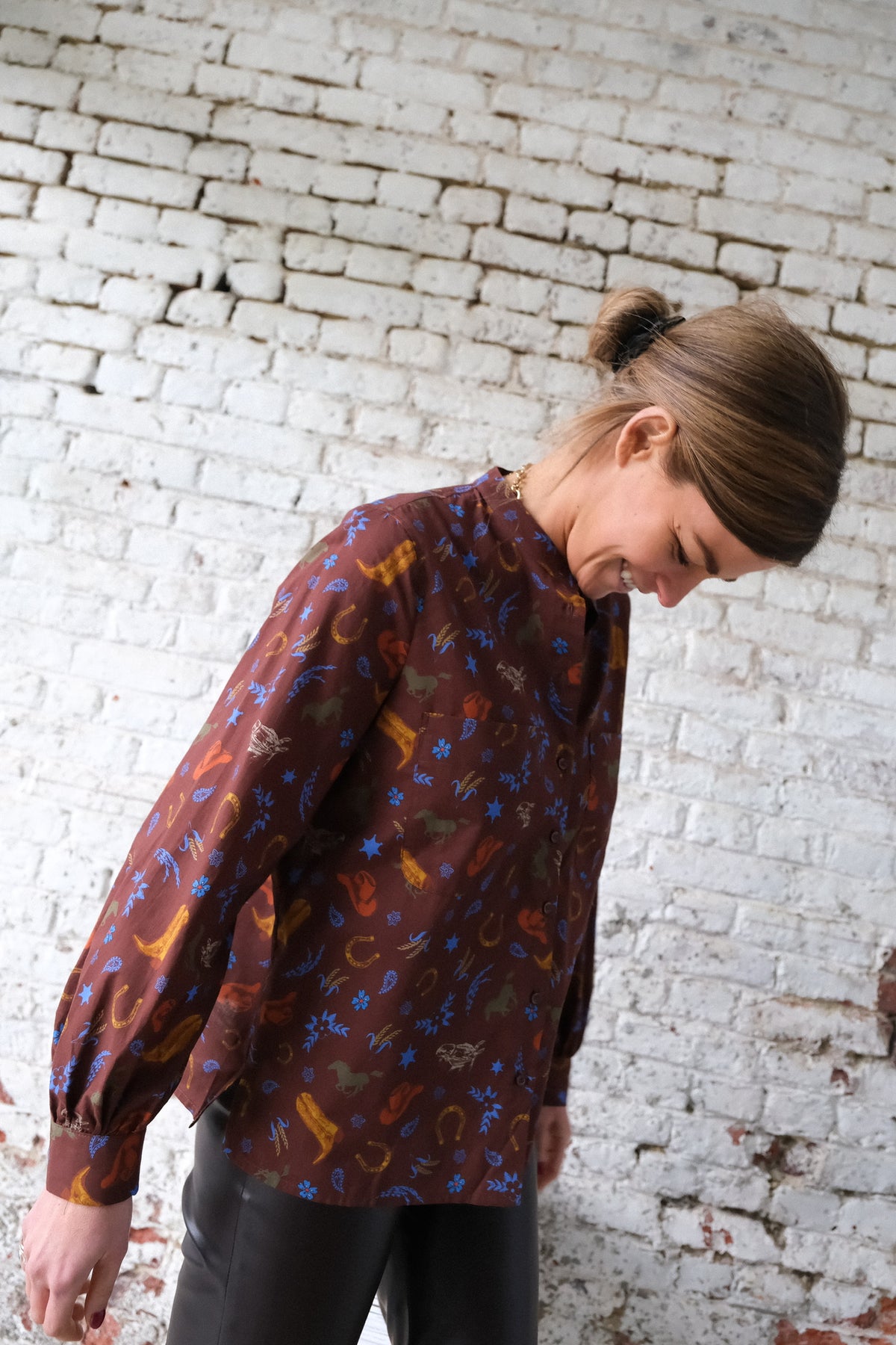 MARIA brown cowboy shirt