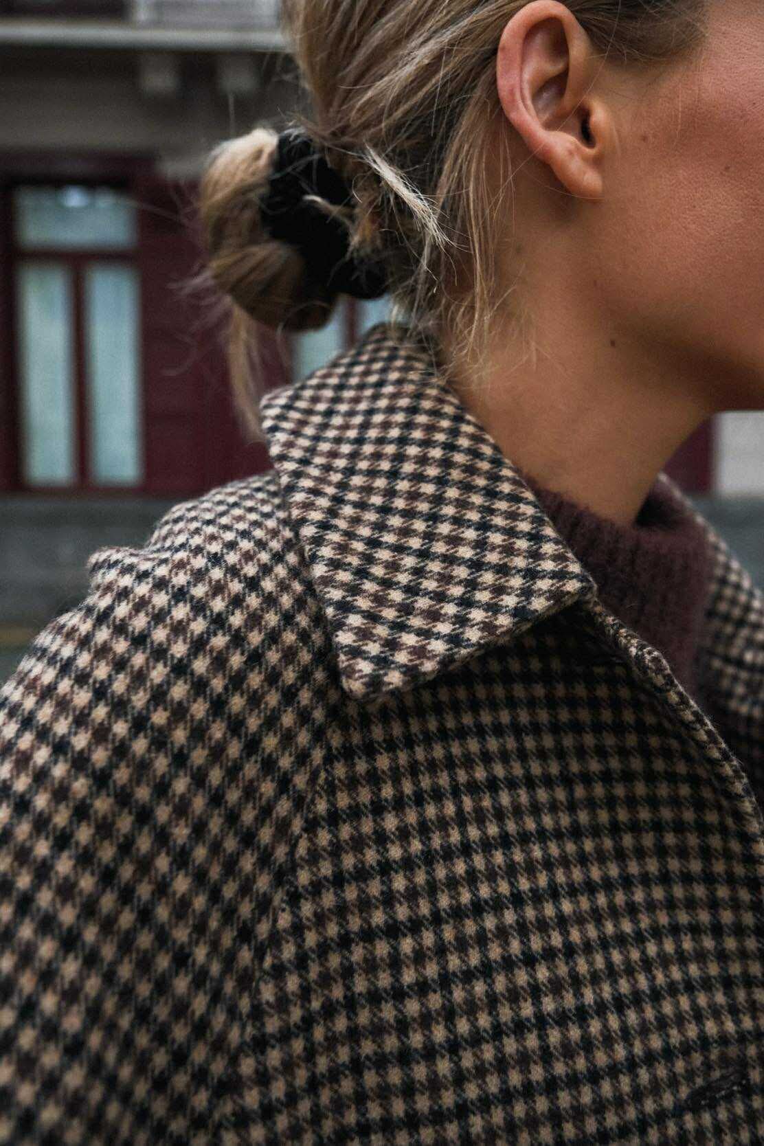 ANDREA houndstooth coat
