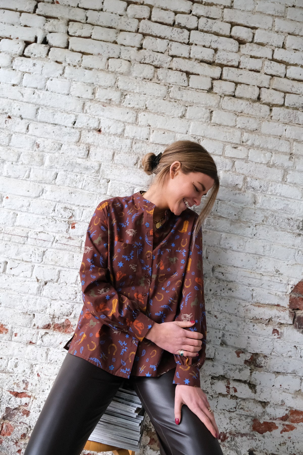 MARIA brown cowboy shirt