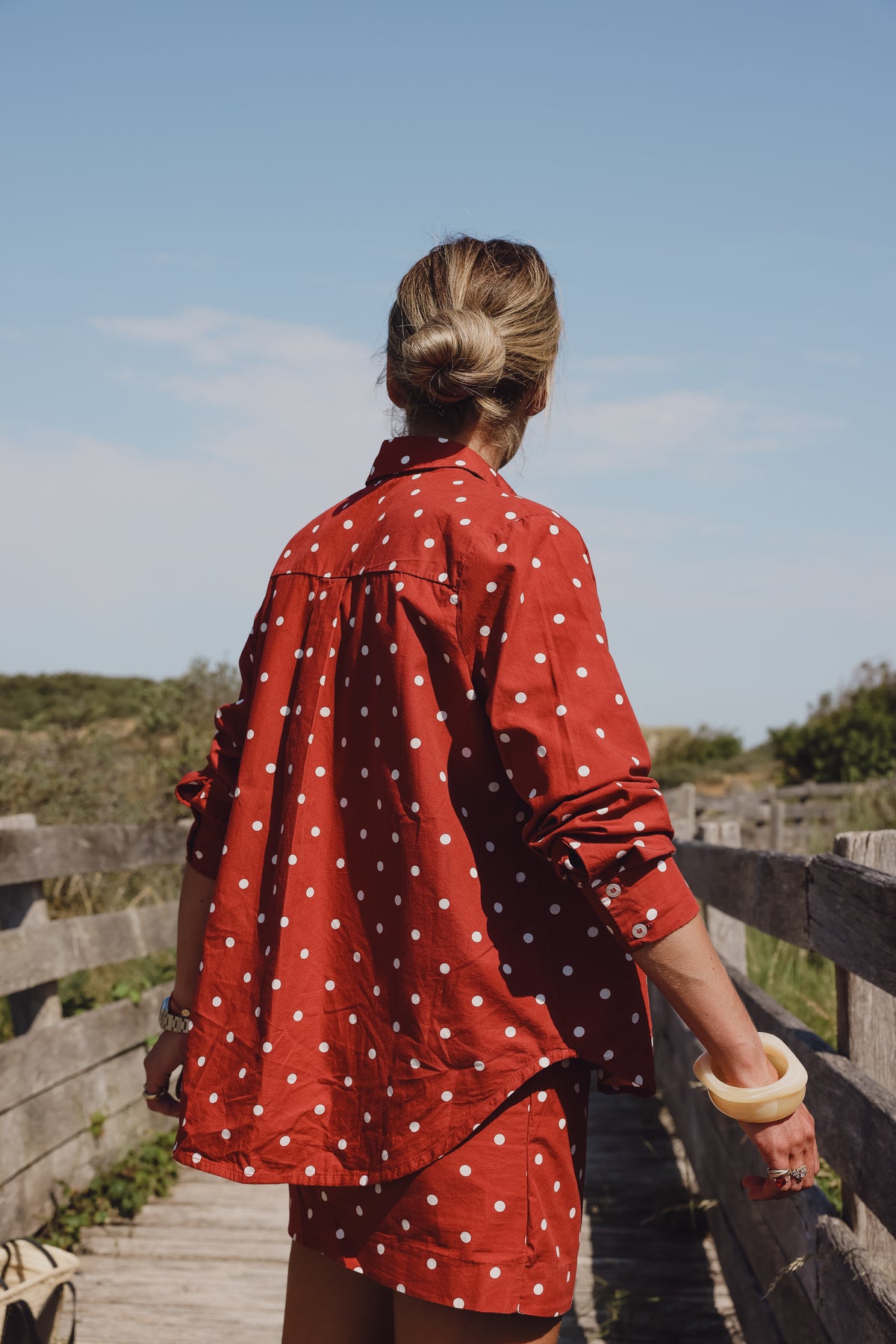 Chemise VALENTINE pois brique