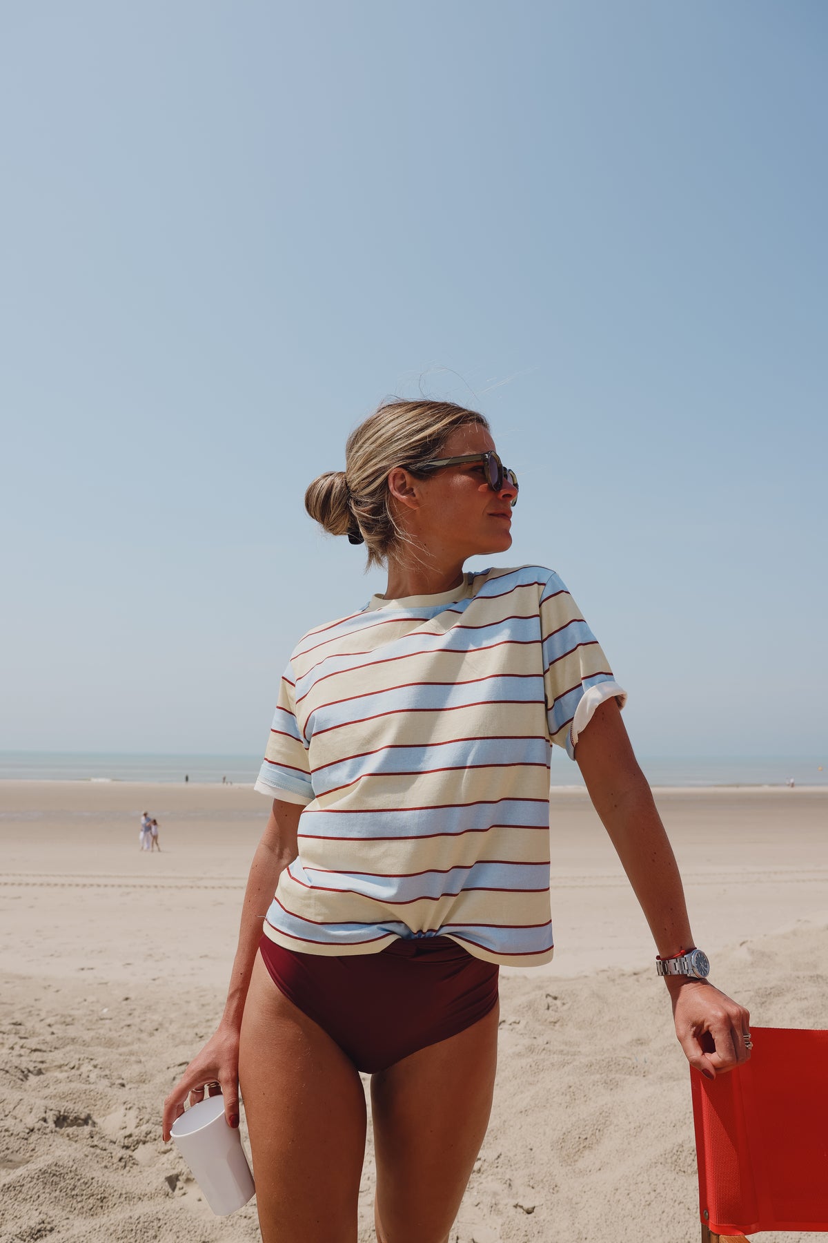 T-shirt FLORENT rayé jaune/bleu