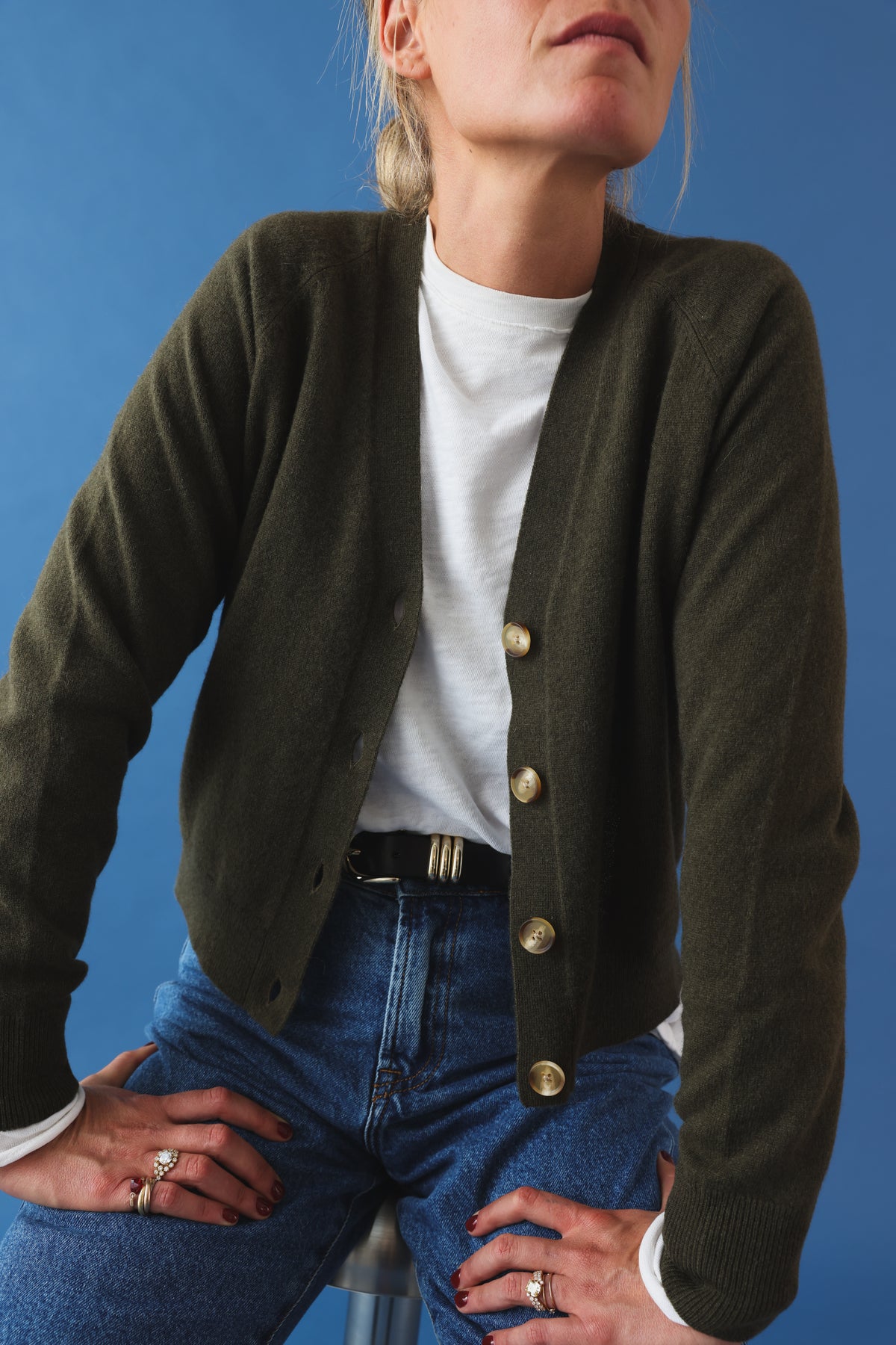 Cardigan Moran kaki