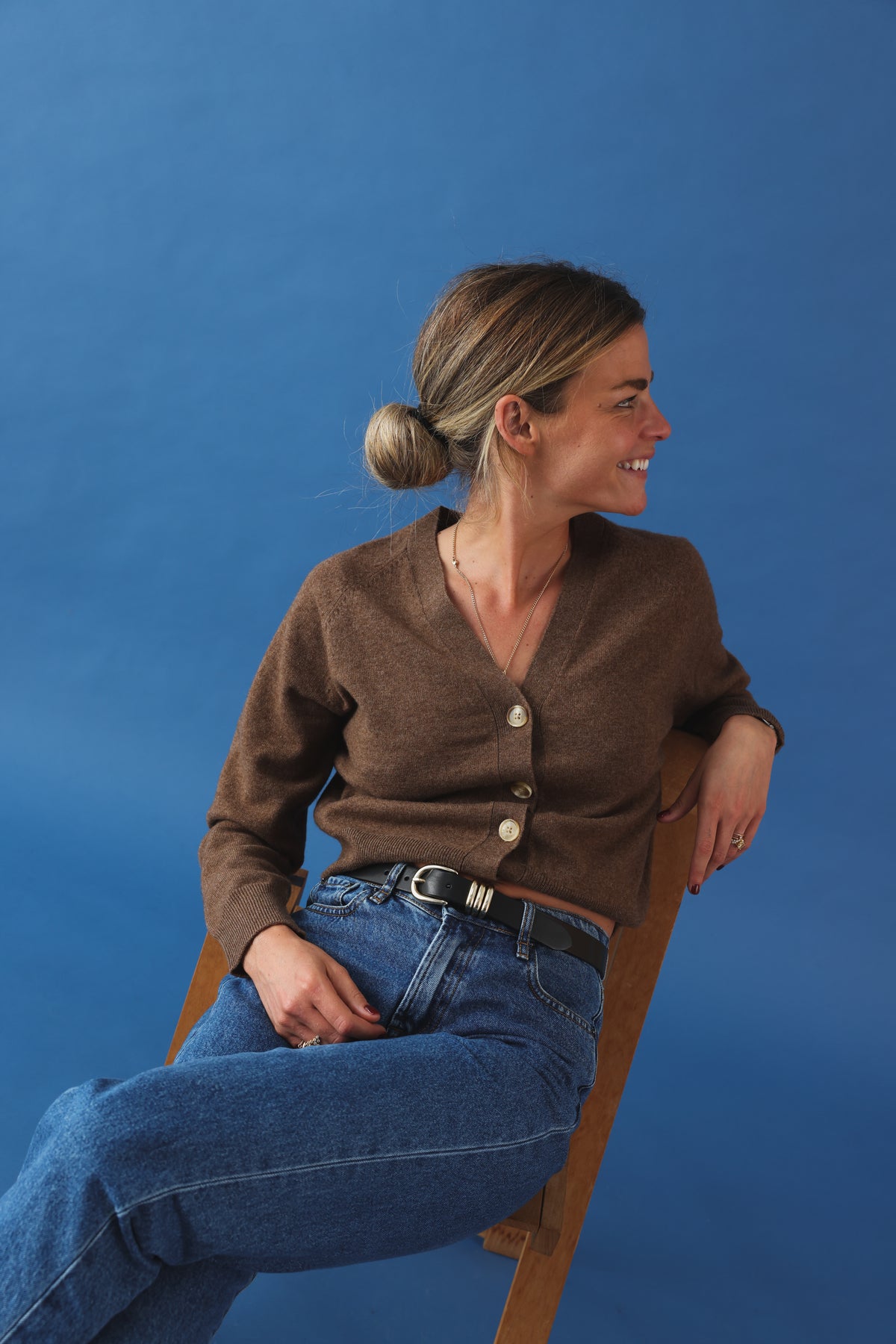 Cardigan Moran cognac