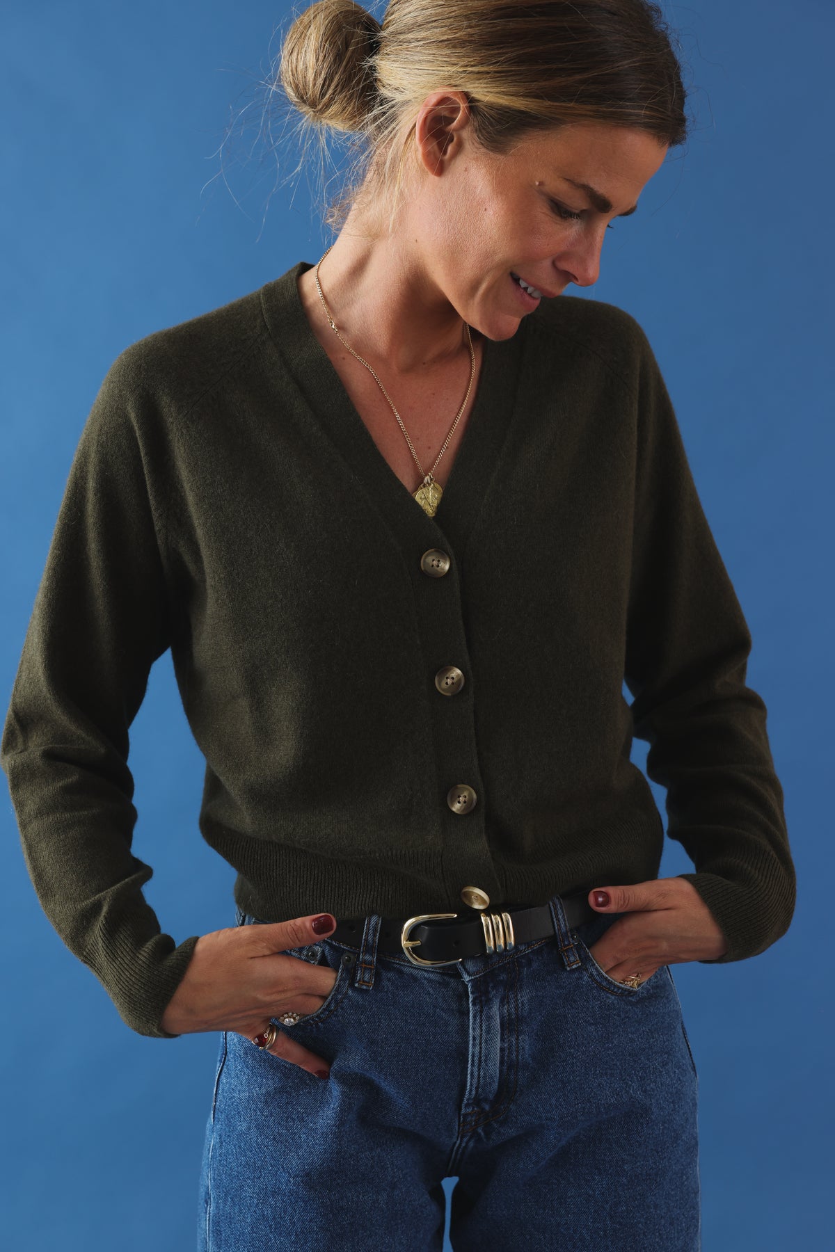 Cardigan Moran kaki