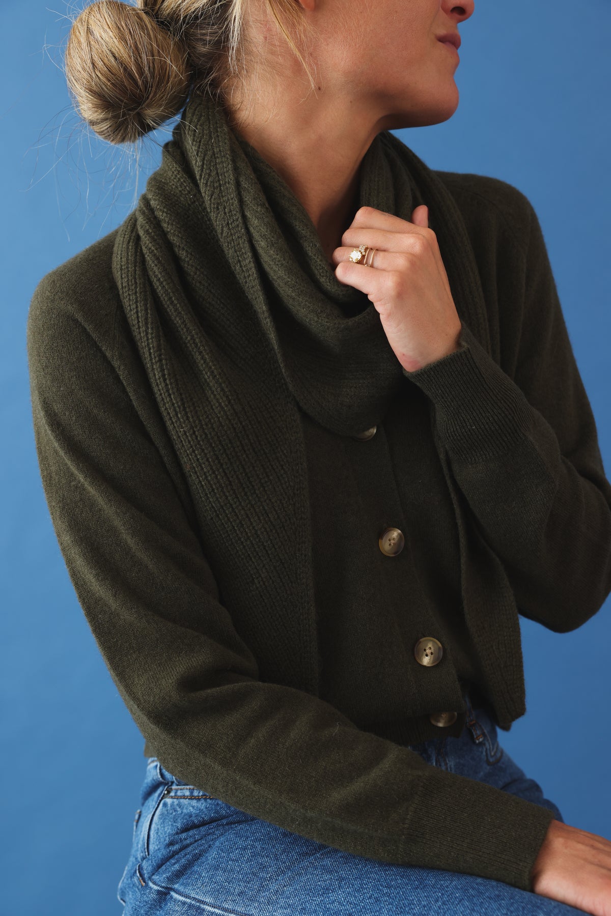 Cardigan Moran kaki