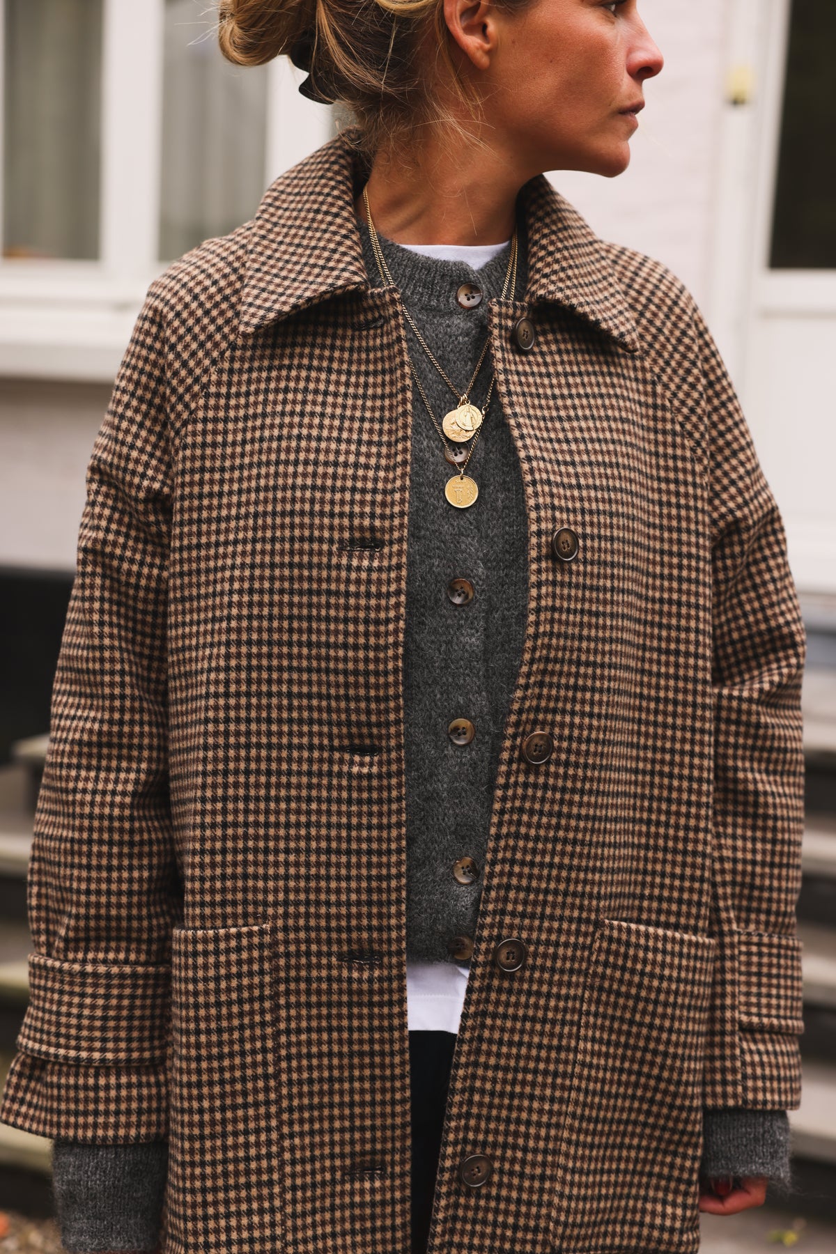 ANDREA houndstooth coat