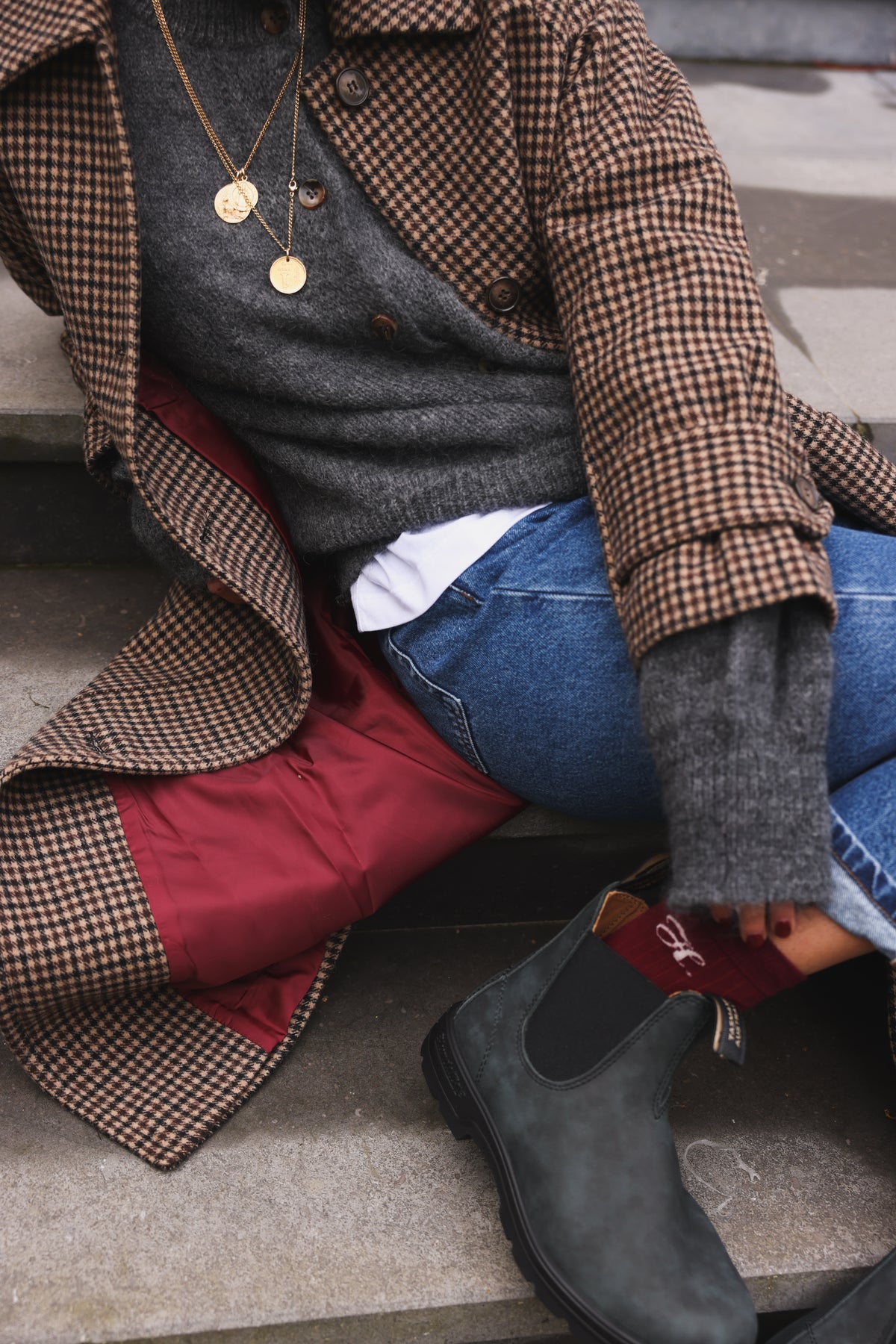 ANDREA houndstooth coat