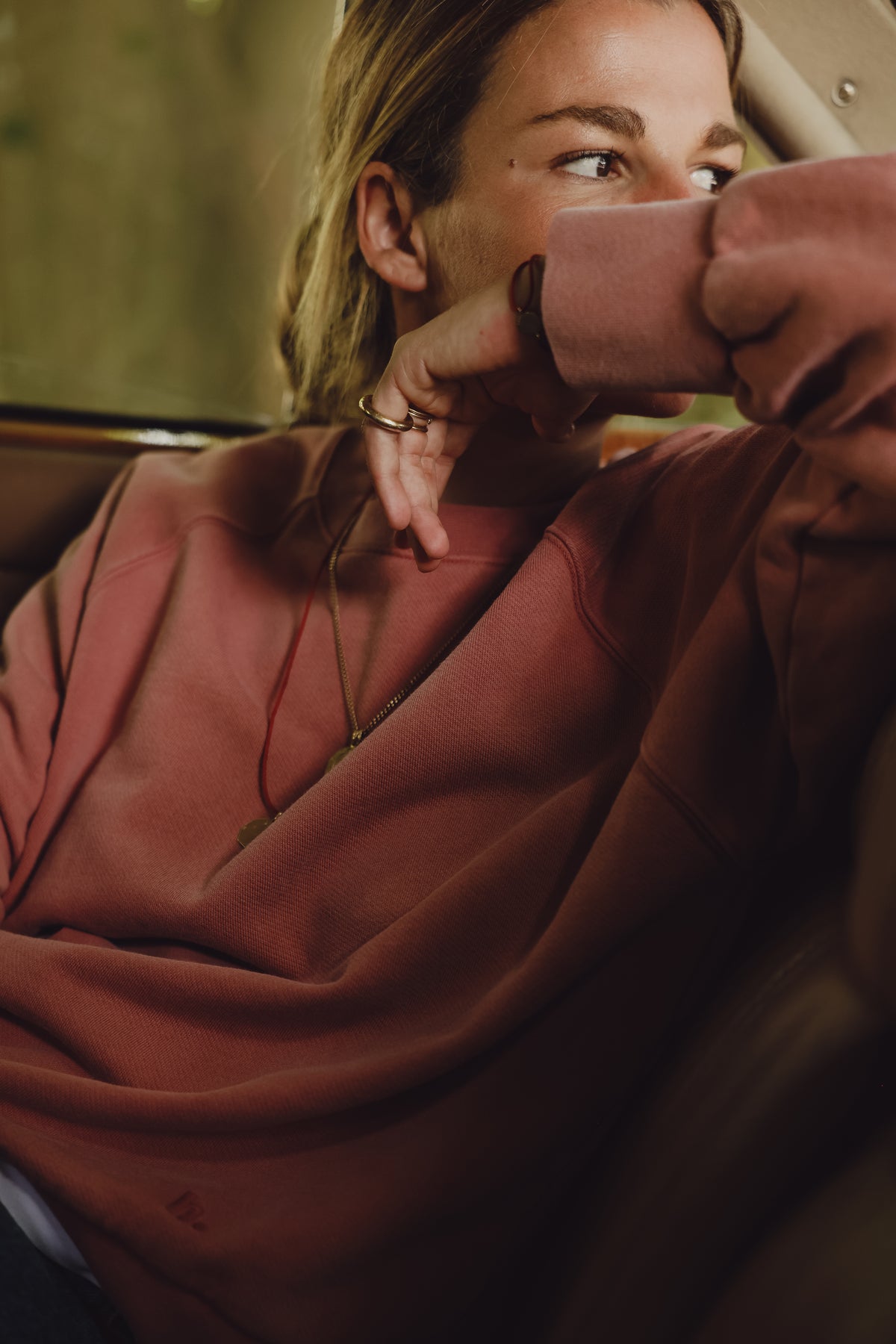 Sweat JOSEPH vieux rose délavé