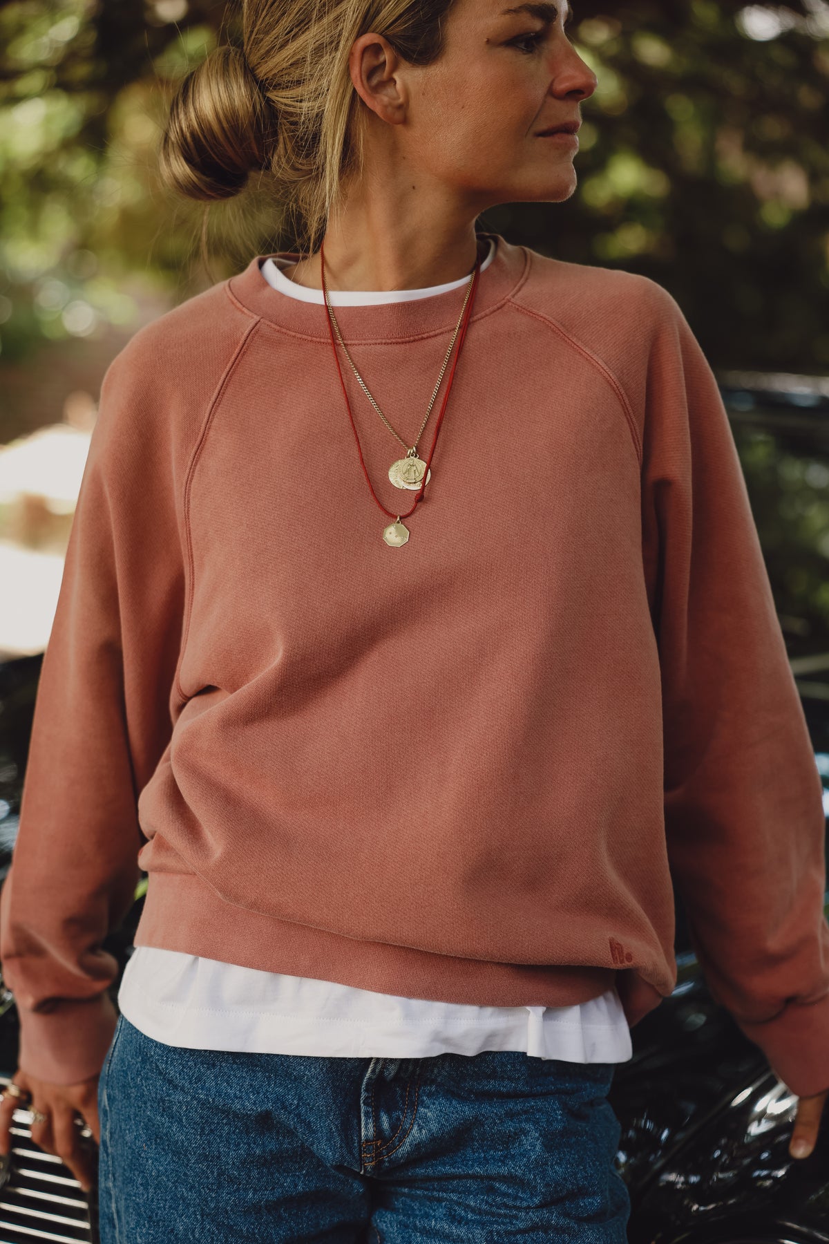 Sweat JOSEPH vieux rose délavé