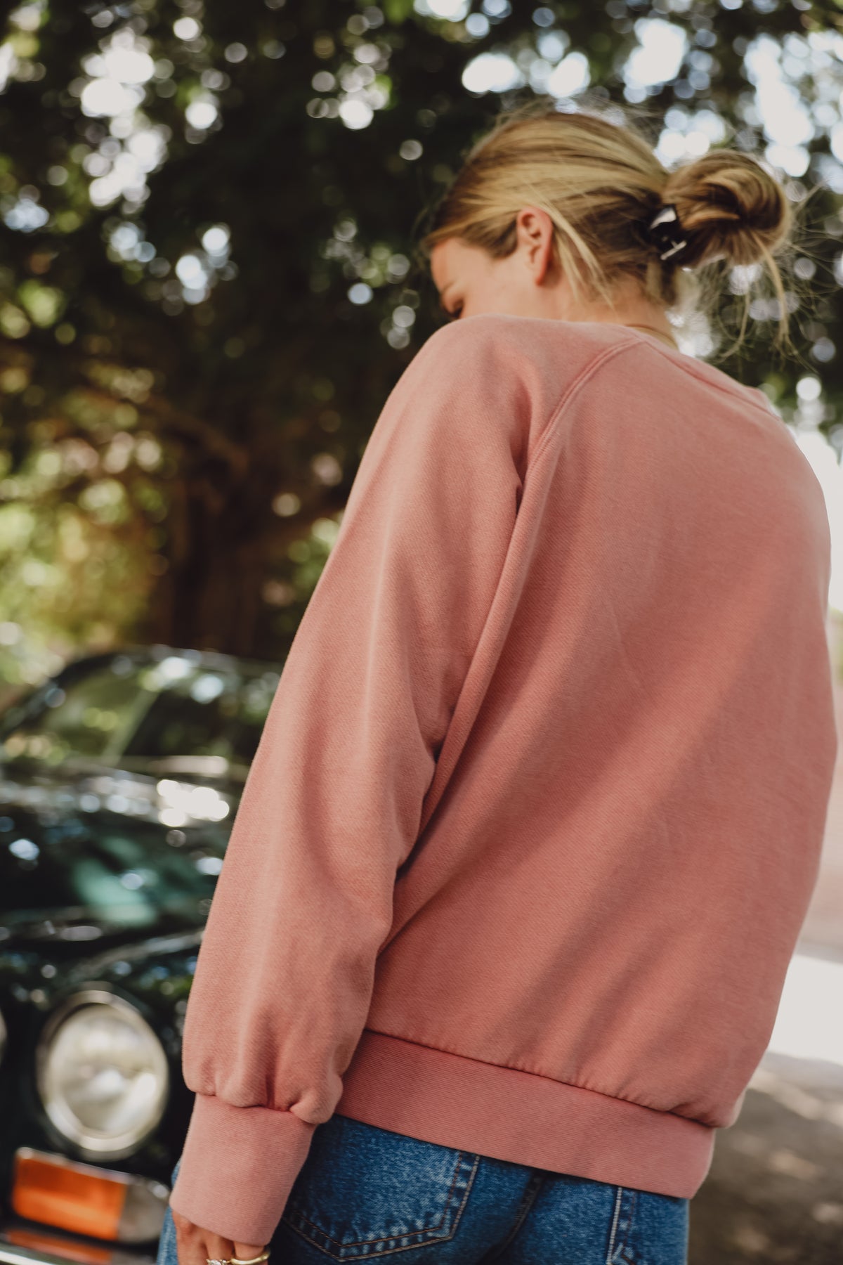 Sweat JOSEPH vieux rose délavé