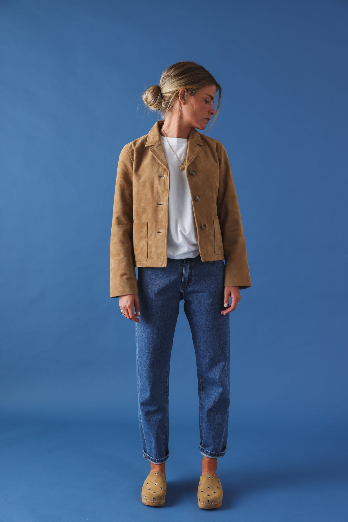 Veste Alix daim camel