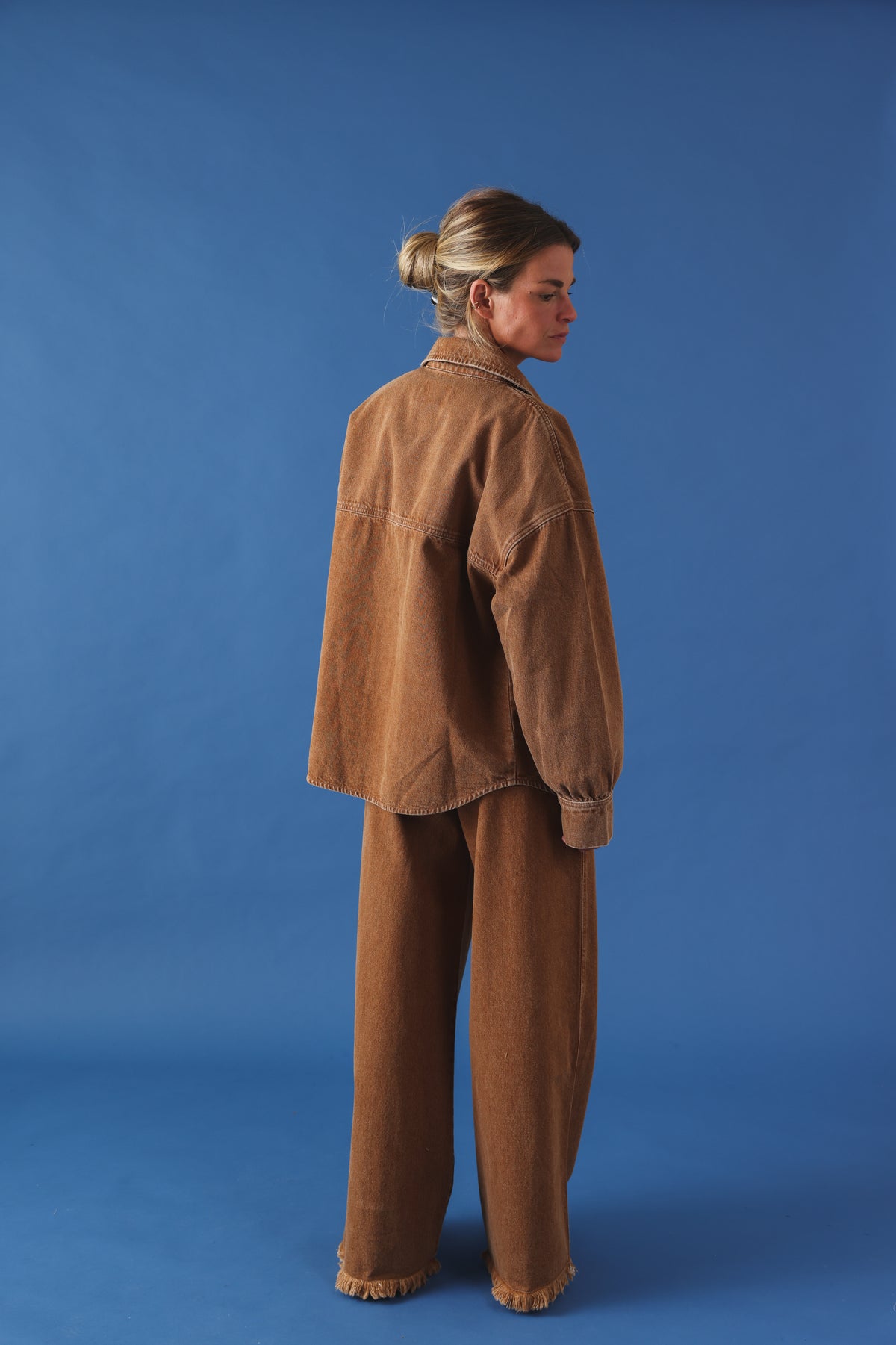 Surchemise Eugénie denim noisette