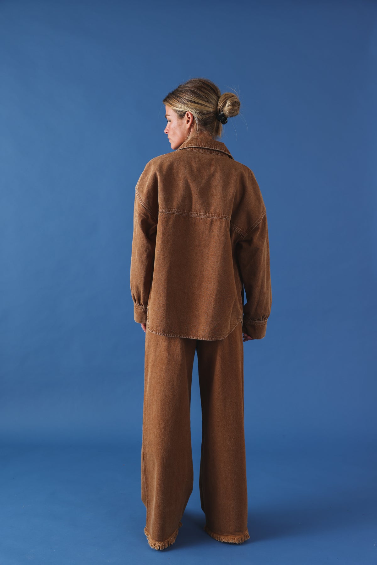Surchemise Eugénie denim noisette